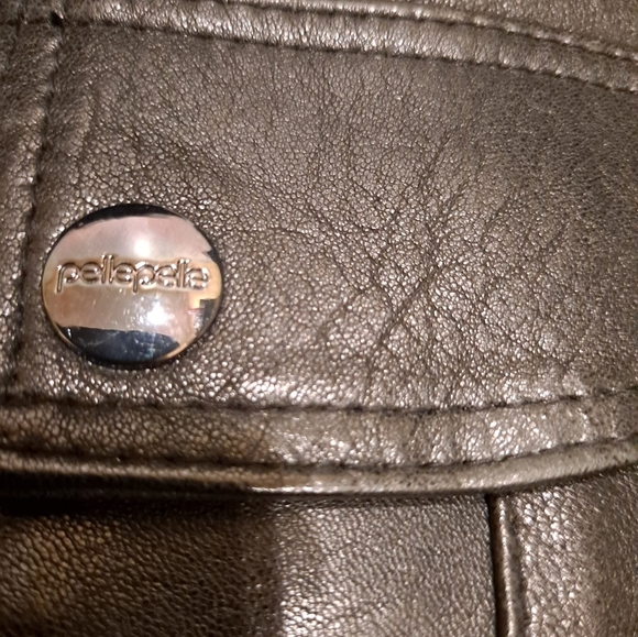 PellePelle Mark Buchman Vintage Leather Coat W/Sweater Trim(Sz 48) "Unique/Rare" - Picture 7 of 8